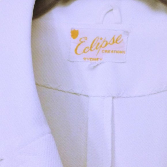 Vintage 70s Eclipse White Disco Blazer Womens Sz-L - Picture 6 of 10